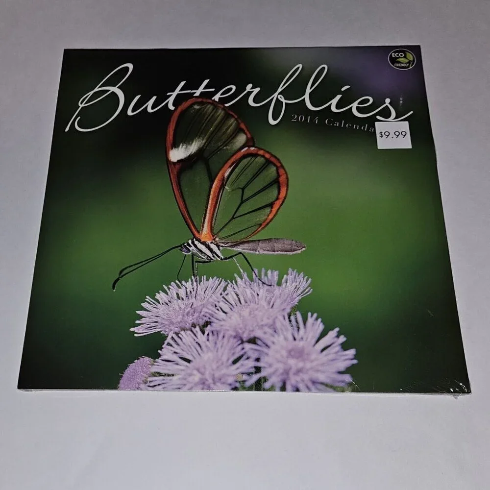 7 Dups 2014 Butterflies Calendar Lot 12x12 Prop (dates line up with 2025) SEALED